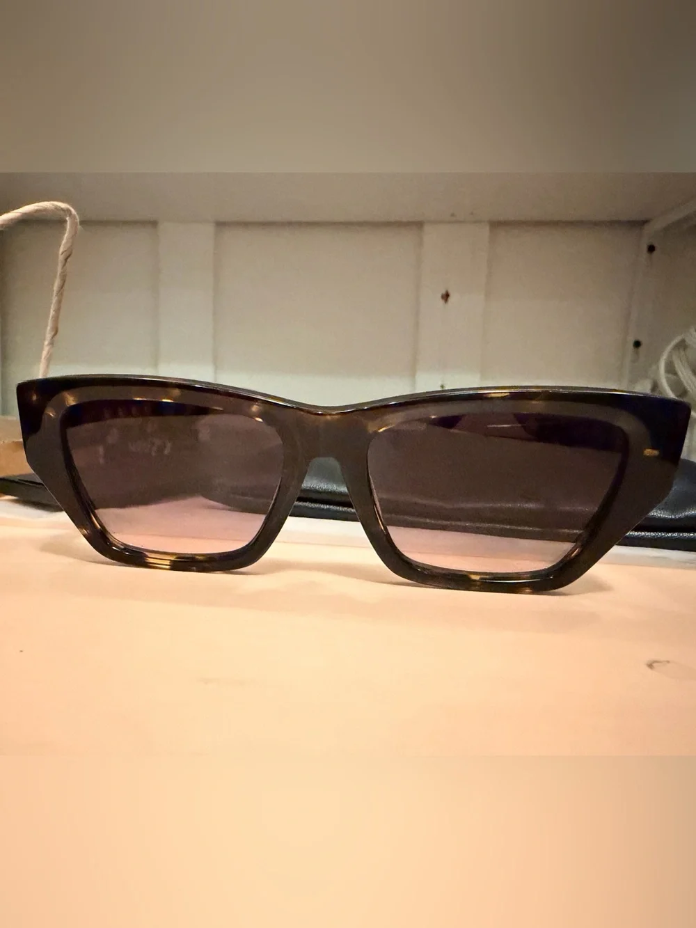 Quay Australia Tortoiseshell Square Sunglasses with Brown Gradient Lenses